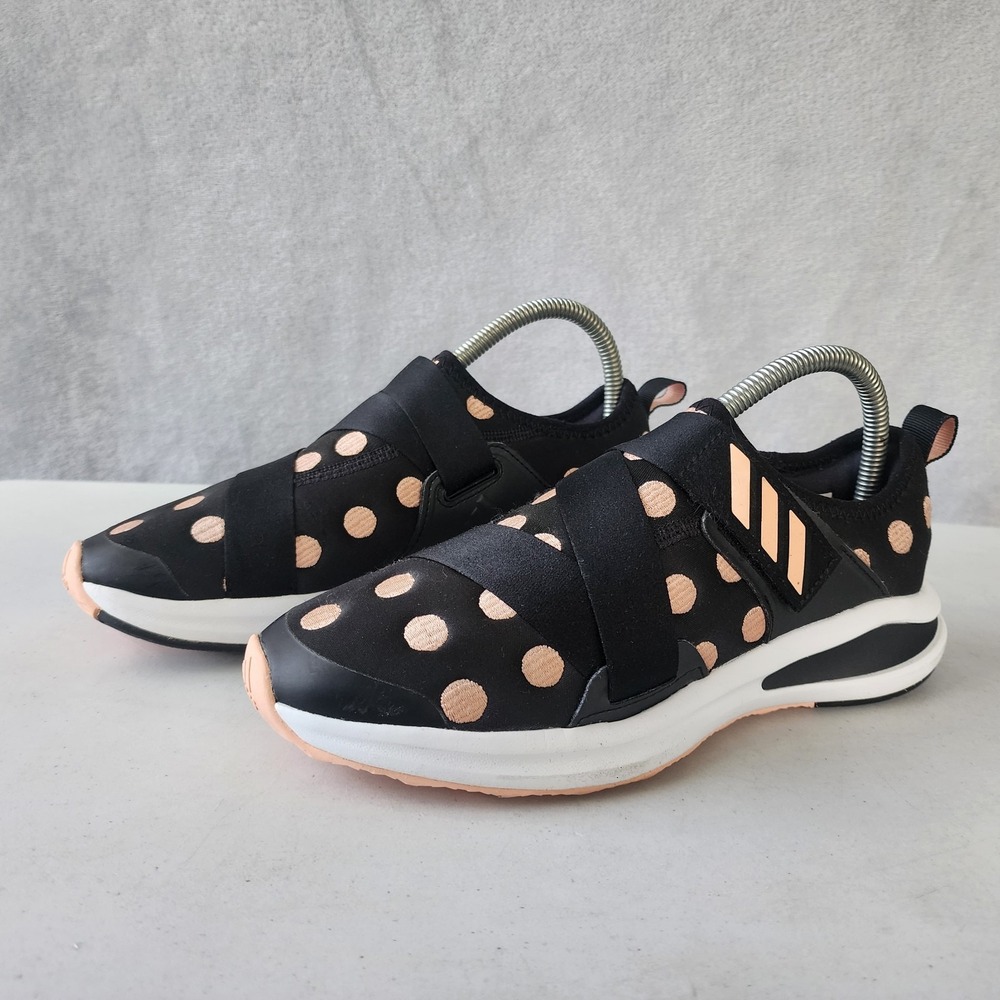 Disney x Adidas Shoes Womens Size 5 Sneakers Minnie Mouse Polka Dot Black Peach
